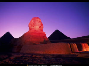 Sphinx at dusk